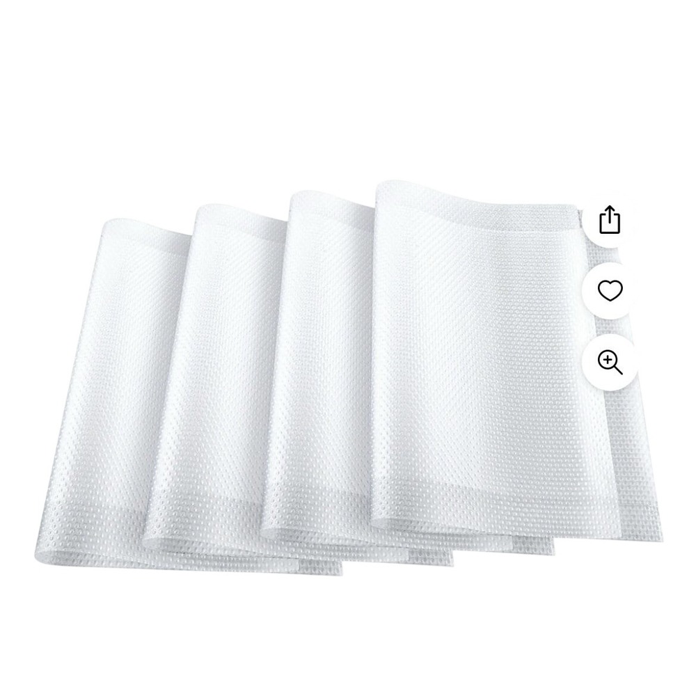 8 Pack‎ Refrigerator Liners Waterproof Washable EVA Shelf Mats 17.7 x 12 Clear
